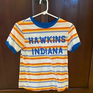 Stranger Things “Hawkins Indiana” short sleeve tee.